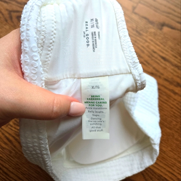 AERIE Jacquard Triangle Wide Band Bikini TOP - Picture 4 of 4